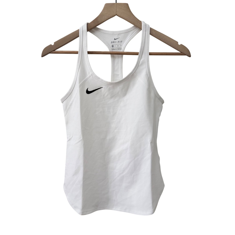 Nike Tennis Tank Top XS White Dri-FIT Racerback
